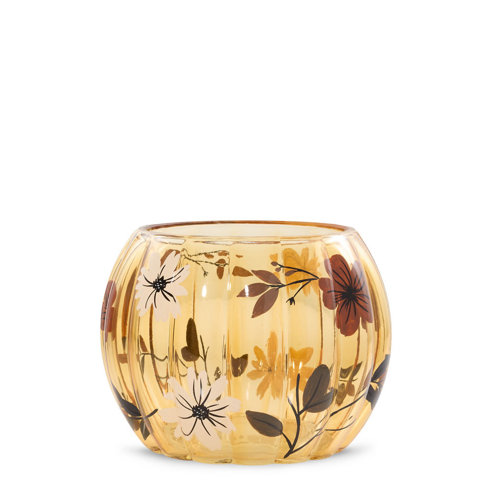Flower Pumpkin Jar Candle Holder - Image 2