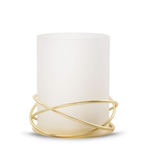 Golden Halo Jar Candle Holder
