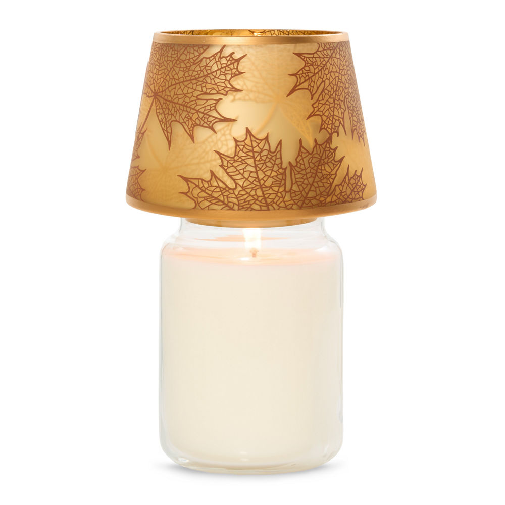 Crackle Leaves Jar Candle Shade - Image 2