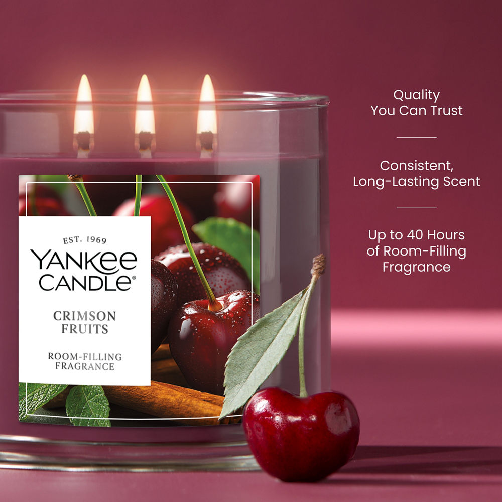 Crimson Fruits 3-Wick Candle - Image 4