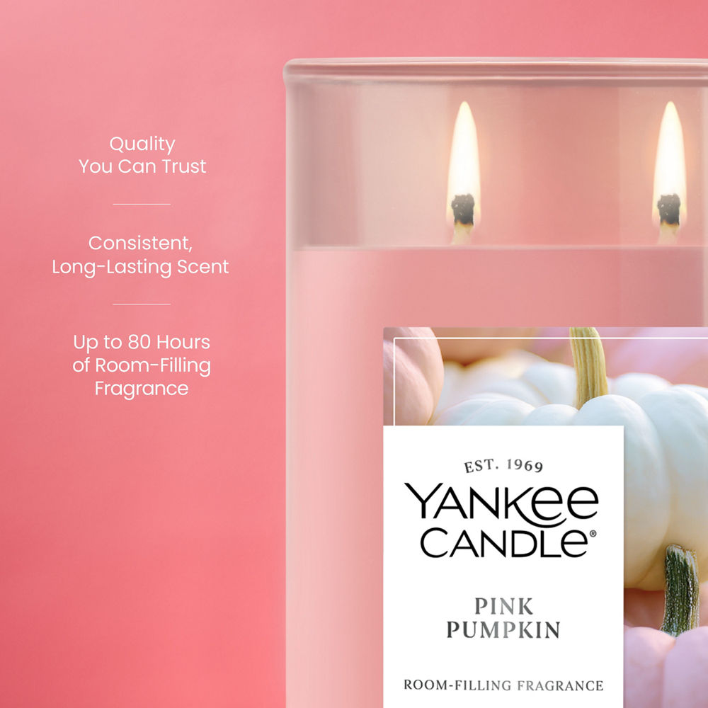 Pink Pumpkin Large Tumbler Candle - Image 3