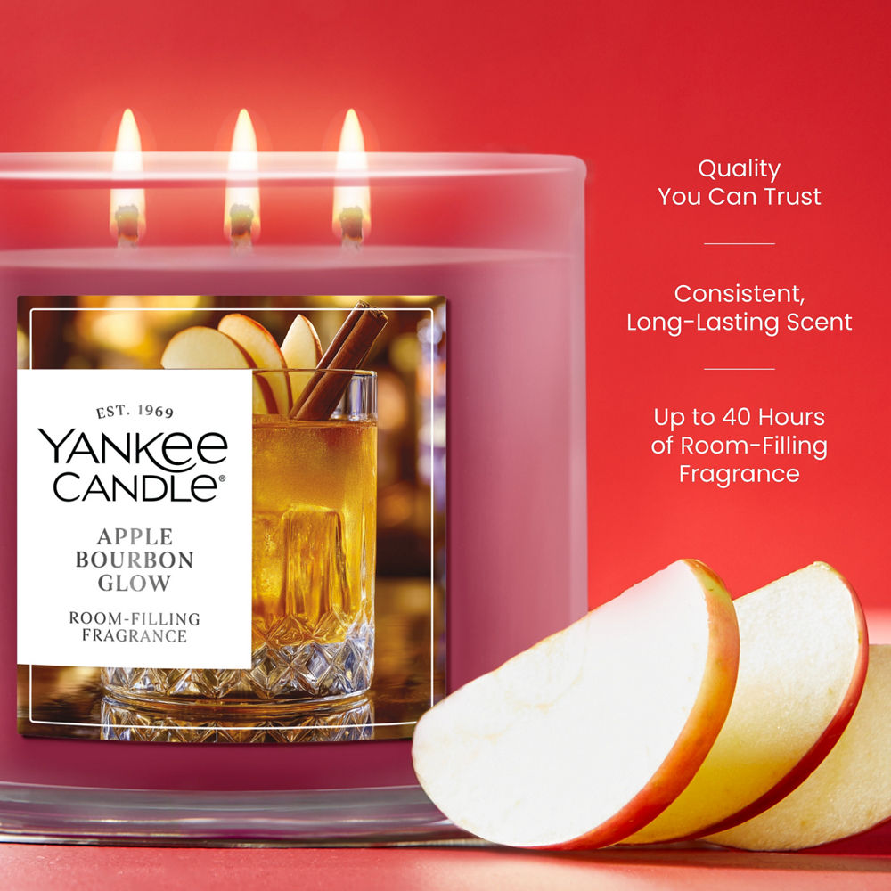 Apple Bourbon Glow 3-Wick Candle - Image 3