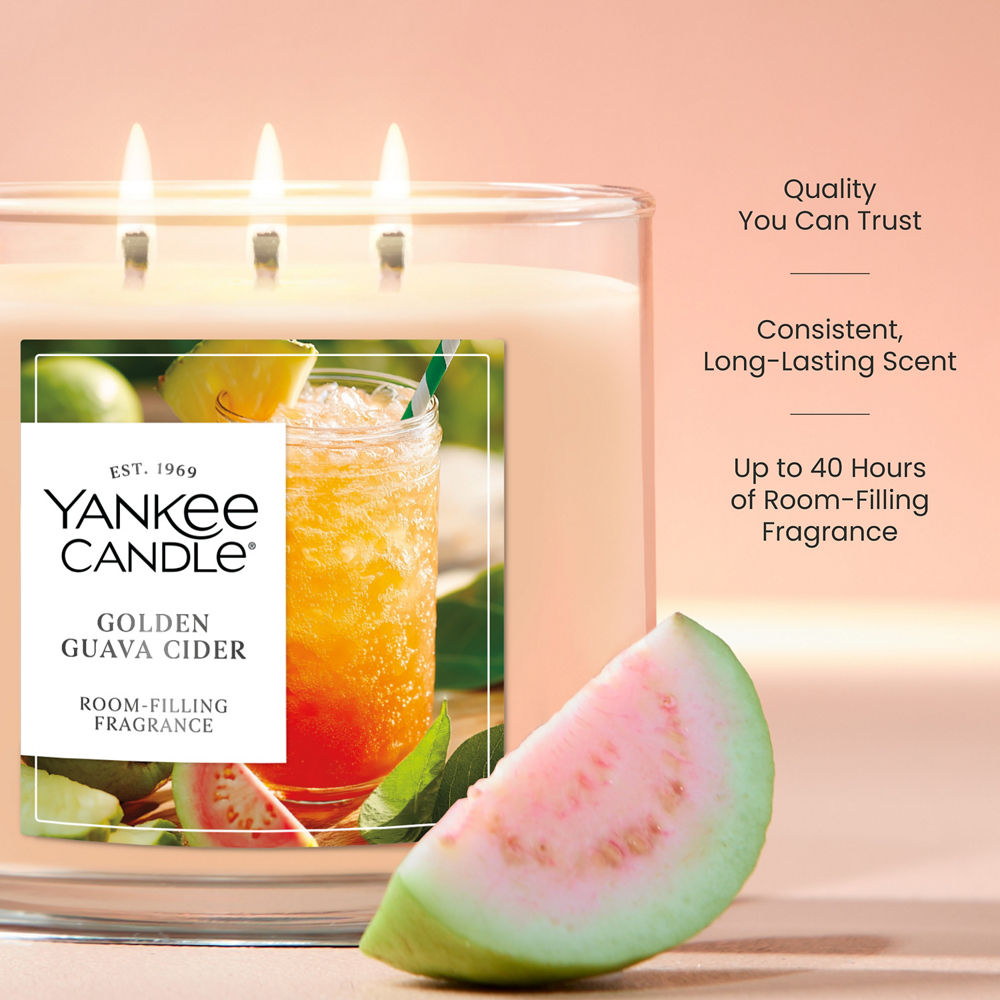 Golden Guava Cider 3-Wick Candle - Image 4