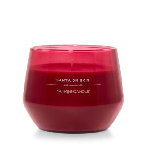 Santa On Skis Studio Candle
