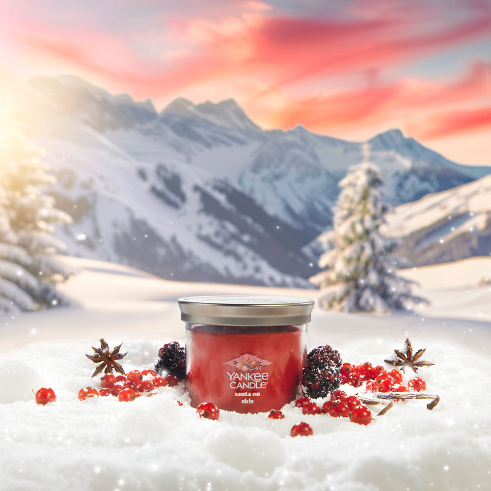 Santa On Skis Small Tumbler Candle - Image 2