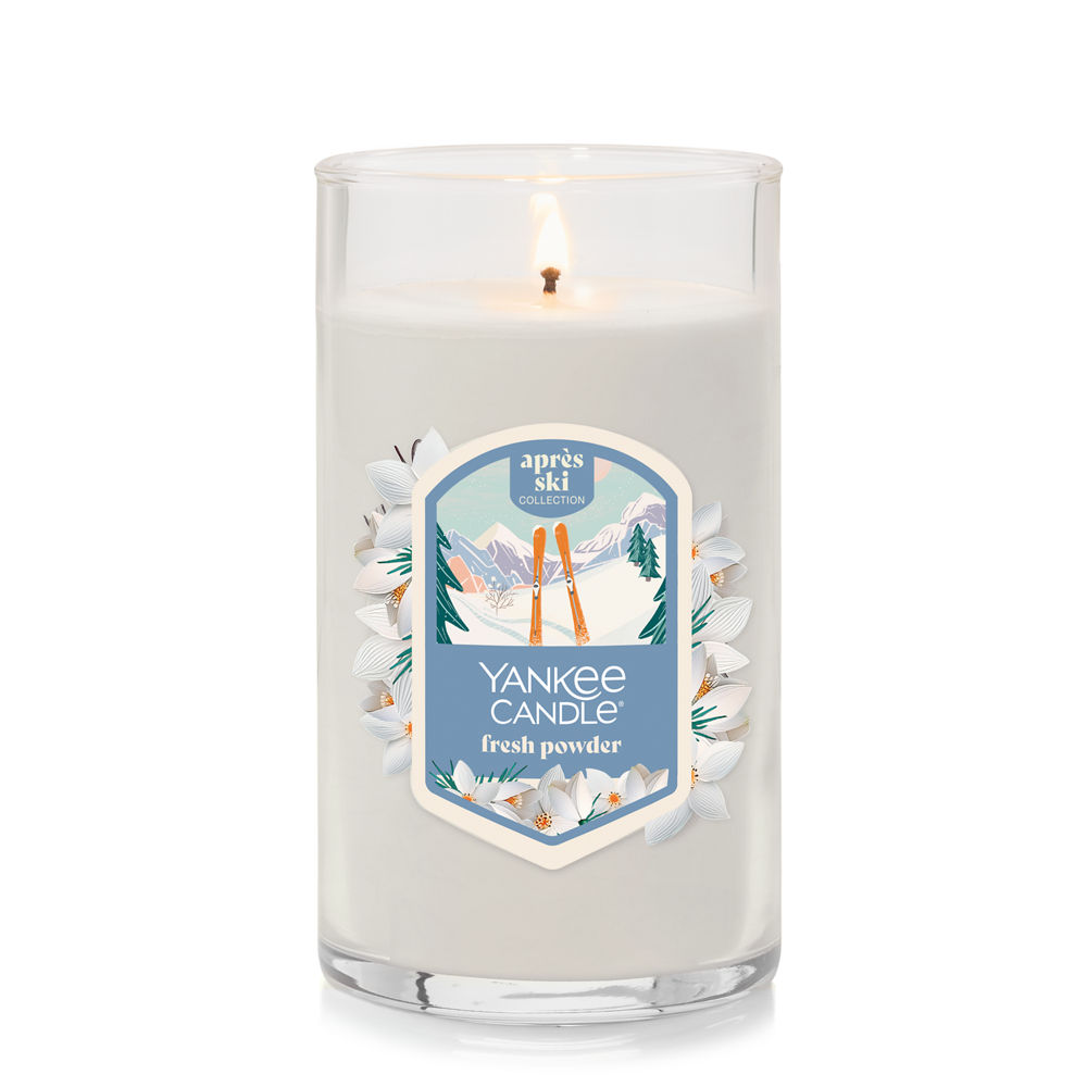 Fresh Powder Medium Pillar Candle - Image 2