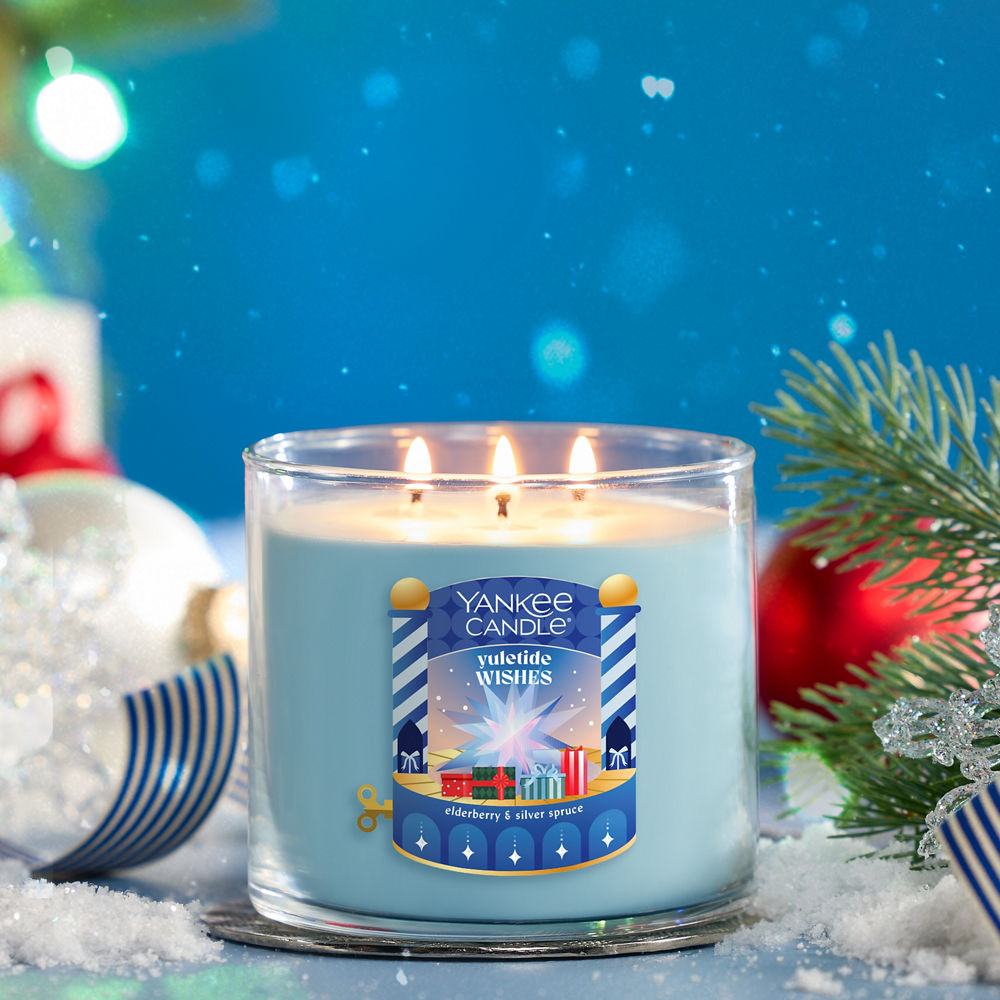 Yuletide Wishes 3-Wick Candle - Image 2
