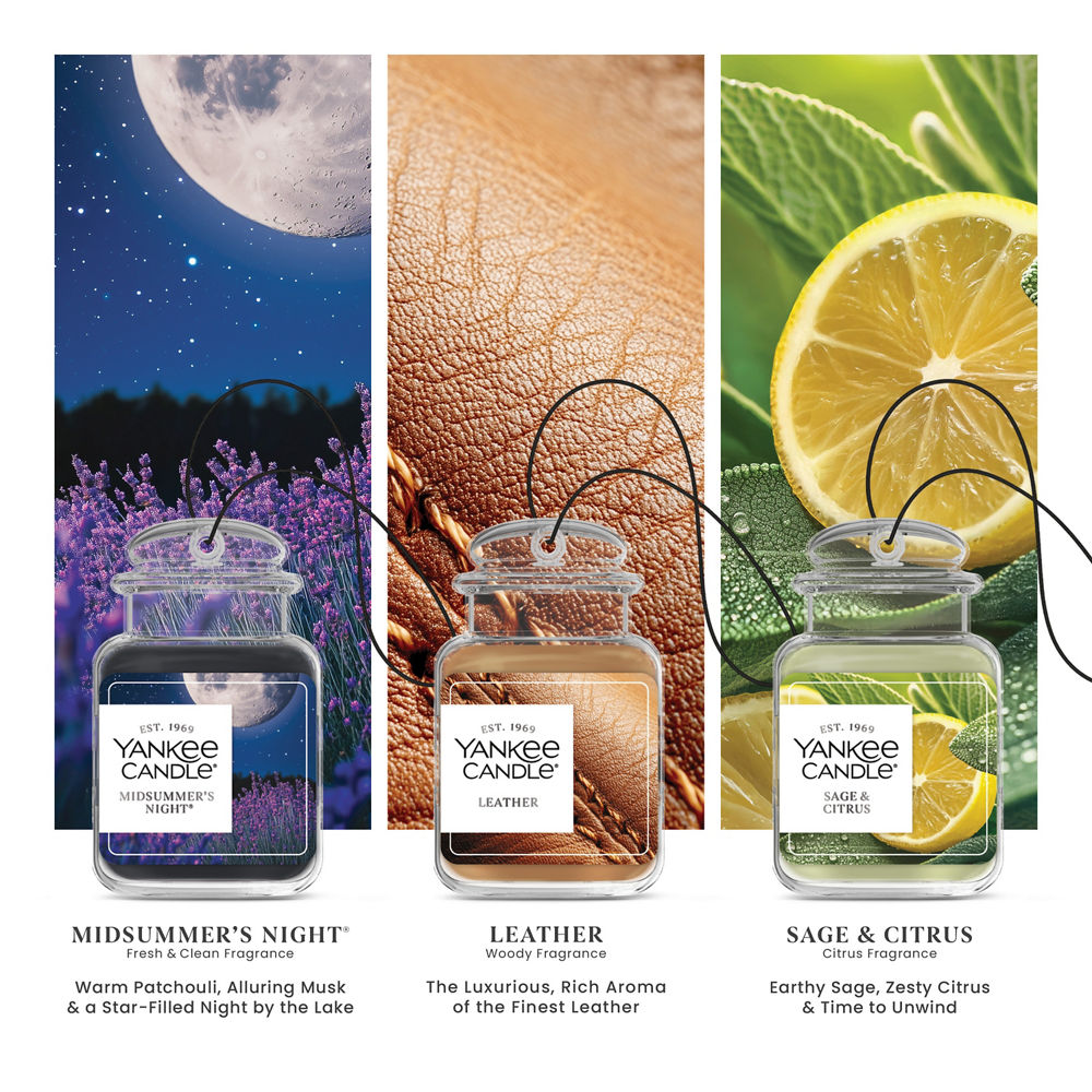 Midsummer's Night® / Leather / Sage & Citrus Car Jar® Ultimate (Bonus 3-Pack) - Image 2