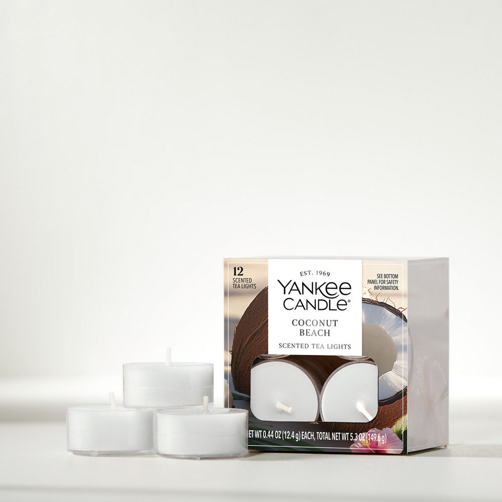 Coconut Beach Scented Tea Light Candles - Image 2