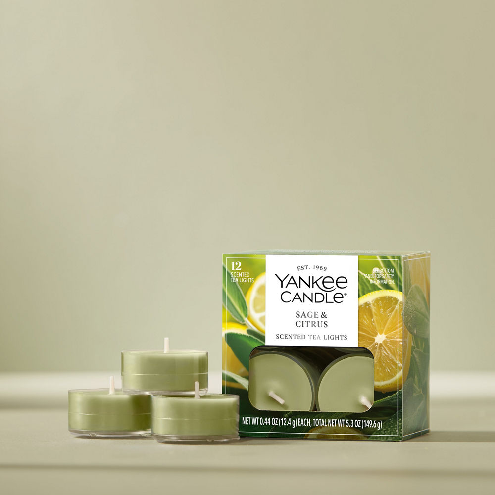 Sage & Citrus Scented Tea Light Candles - Image 2